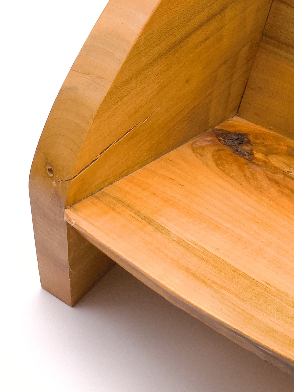 Handcrafted Live Edge Solid Wood Desktop Book Trough & Display Shelf - Picture 11 of 13